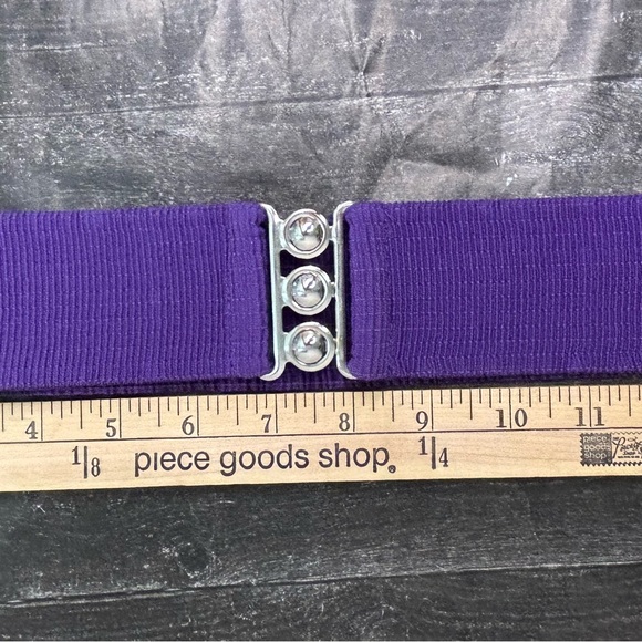 Malco Modes Women’s 80s Purple Stretch Belt Disco Era Medium - Picture 3 of 3